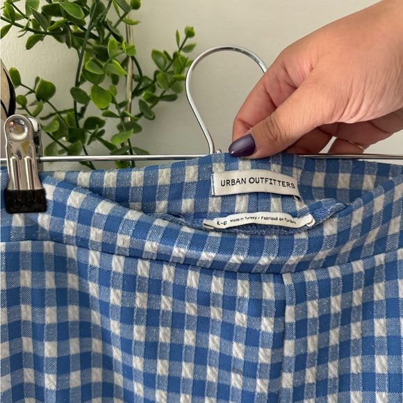 Plaid cubed squared cotton stretchy pants - Picture 3 of 4